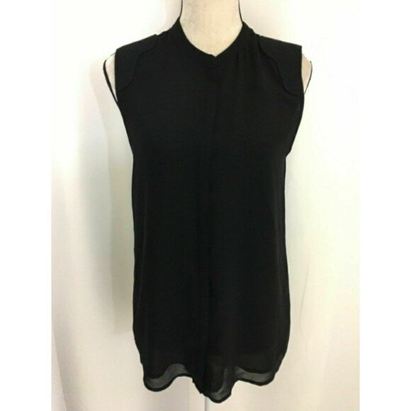Decker Button Down Tank Top Sheer back - Picture 1 of 8